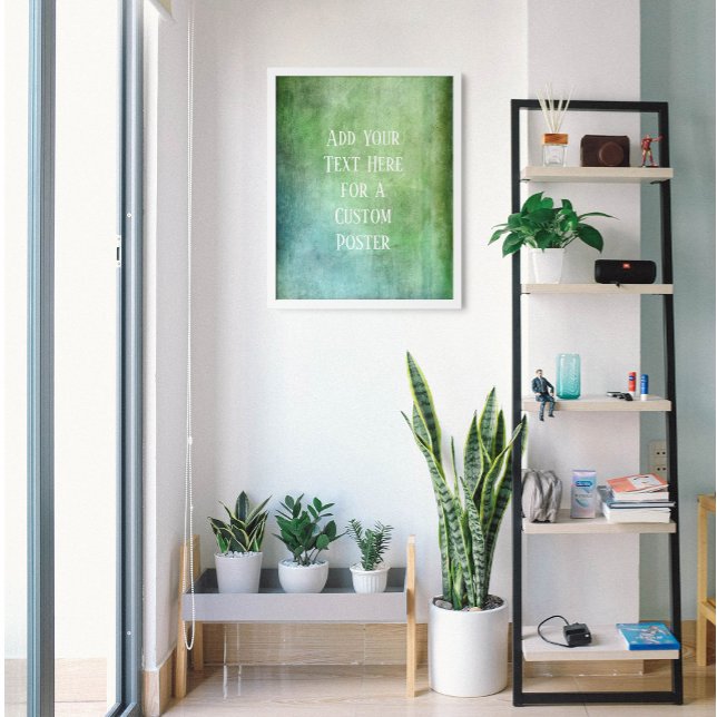 Póster Añadir texto Personalizado Verde azulado y verde (Subido por el creador)