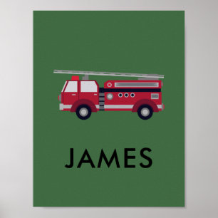 Póster Añadir tu nombre Poster personalizado de camión de