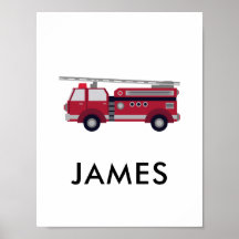 Añadir tu nombre Poster personalizado de camión de
