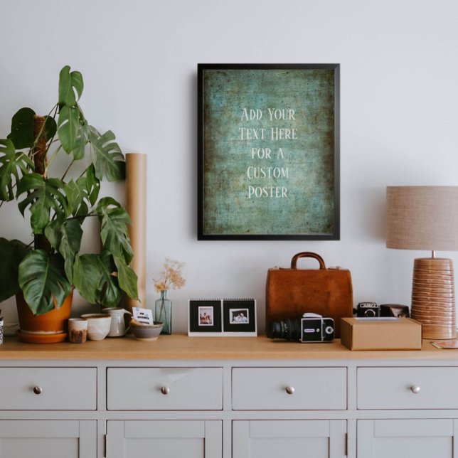 Póster Añadir tu texto Personalizado verde y moreno (Subido por el creador)