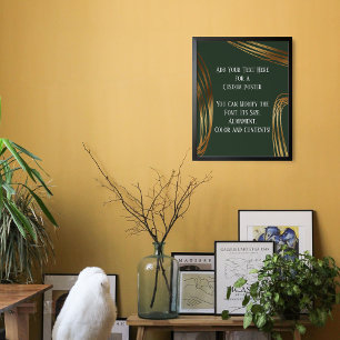 Póster Añadir un texto de Ovalos de Oro con grillos Everg