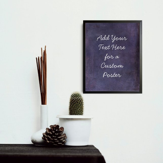 Póster Añadir un texto Personalizado sutil morado oscuro (Subido por el creador)