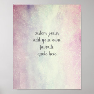 Póster añadir una acuarela pintada de comillas