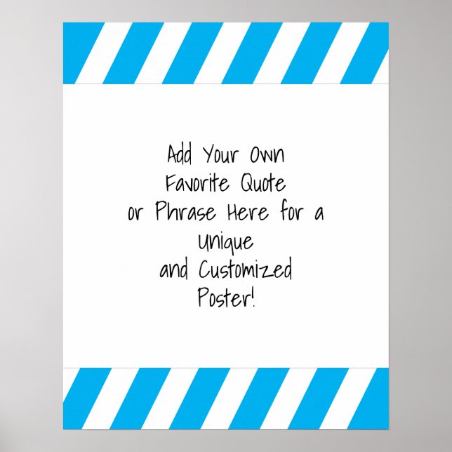 Póster Añadir una cita Personalizado franjas diagonales a (Frente)