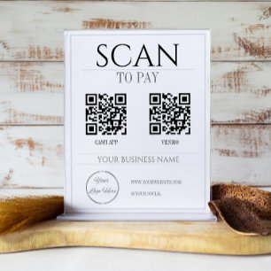 Póster análisis corporativo de código QR blanco moderno d