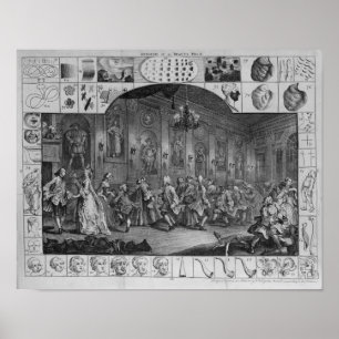 Póster Análisis de la belleza, Plate II, 1753