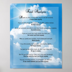 Póster Análisis final: "Hazlo de todos modos"