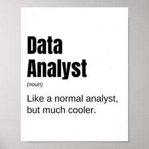 Póster Analista de datos divertido entusiasta de los dato