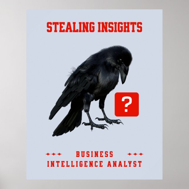 Póster Analista de Inteligencia Empresarial de Crow (Frente)