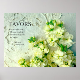 Póster Análogos de época con el signo de las lilatas blan