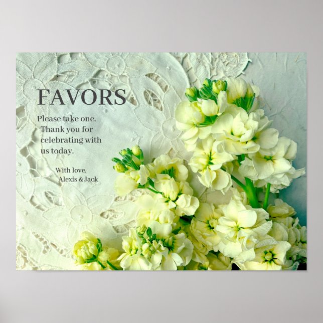 Póster Análogos de época con el signo de las lilatas blan (Frente)