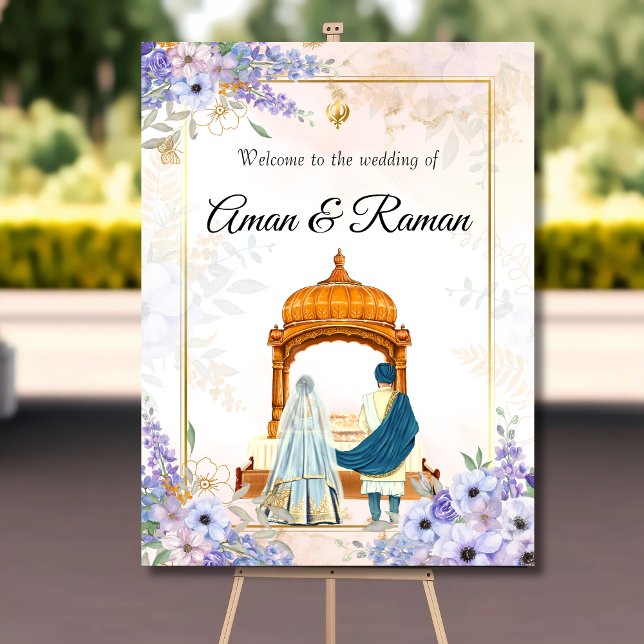 Póster Anand Karaj cartel de bienvenida Sikh bodas (Subido por el creador)