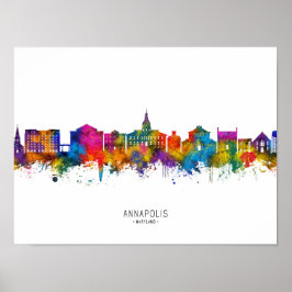 Póster Anapolis Maryland Skyline