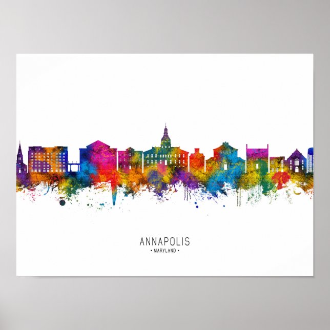 Póster Anapolis Maryland Skyline (Frente)