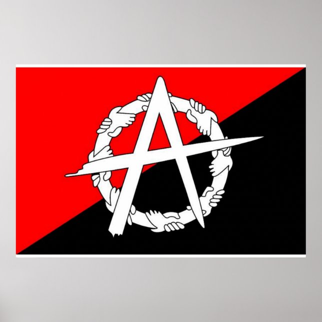 Póster Anarchist hands flag poster (Frente)