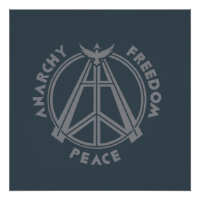 Anarquía, libertad y paz: Símbolo de la anarquía m