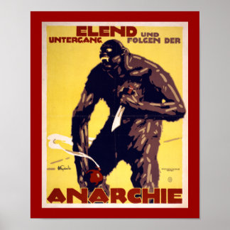 Póster Anarquía - Poster alemán de la Primera Guerra Mund