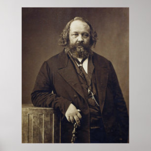 Póster Anarquista social ruso de Mikhail Bakunin por