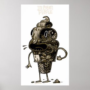 Póster anatomía de helados