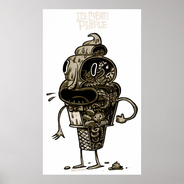 Póster anatomía de helados (Frente)