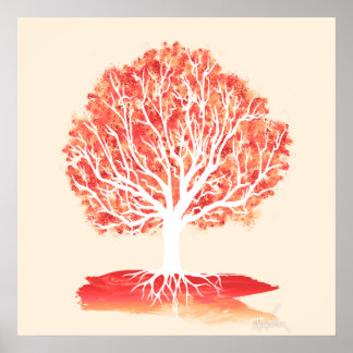 Póster Anatomía de un árbol. (24x24)