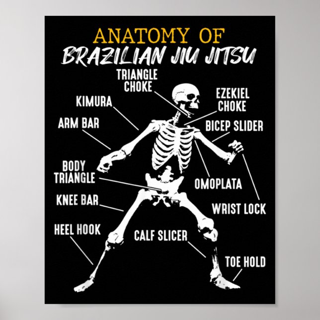 Póster Anatomía de un Jiu Jitsu Brasileño (Frente)
