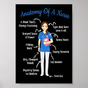 Póster Anatomía de una enfermera