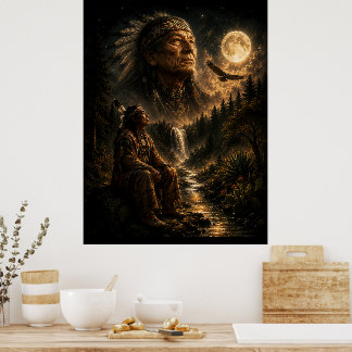 Póster Ancestros de la Luna – Fantasías Indígenas de Amér