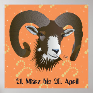 Póster Ancha 21. März bis 20. Poster de abril