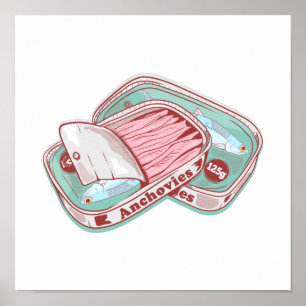 Póster Anchoas en lata