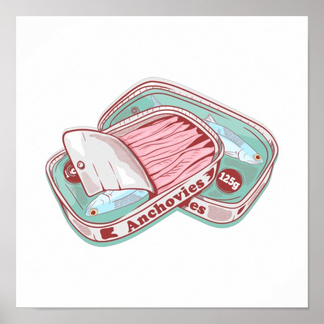 Póster Anchoas en lata (Frente)