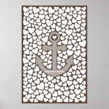 Anchor Guest Book Poster - 250 Signatures