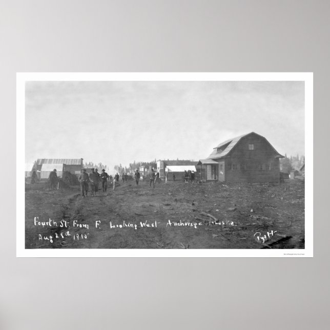 Póster Anchorage Alaska temprano 1915 (Frente)
