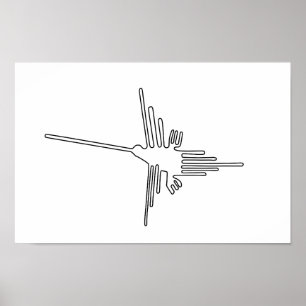 Póster Anciano de Nazca Perú antiguo símbolo de geoglifo 