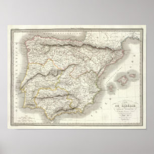 Póster Ancienne del ou España de L'Iberie - España