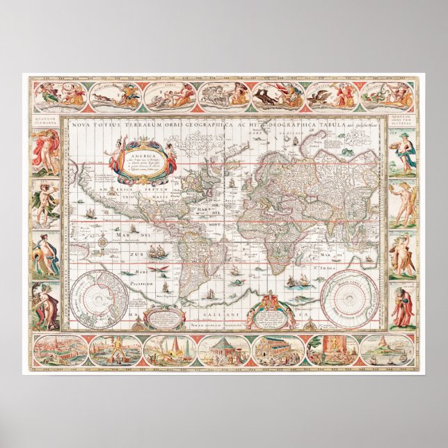 Póster Ancient Map of the World  (Frente)