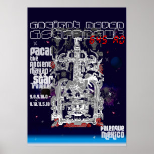 Póster Ancient Mayan Space Astronaut Pakal