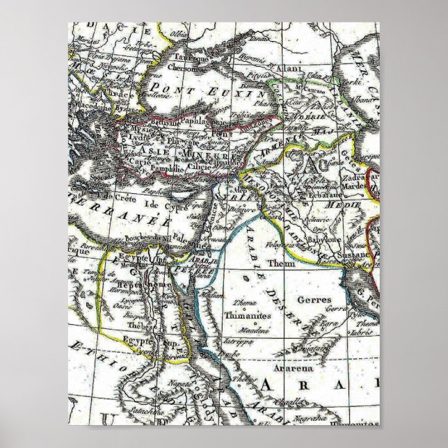 Póster Ancient Middle East Map (Frente)