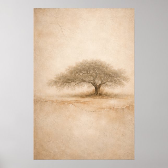 Póster Ancient Oak | Southern Oak Tree Wall Art | Poster (Frente)