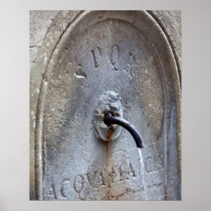 Póster Ancient Roman public water fountain