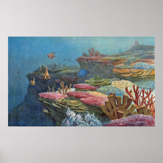 Póster Ancient Sea Coral Antique Print