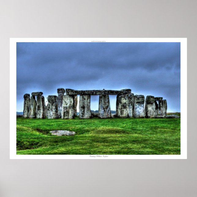 Póster Ancient Site of Stonehenge Standing Stones England (Frente)