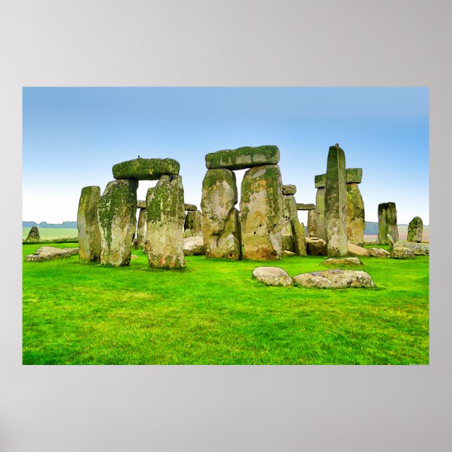 Póster Ancient Stonehenge Standing Stones in Summer Art (Frente)