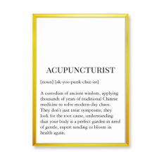Ancient Wisdom Acupuncture Wall Art Wall Chart