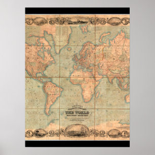 Póster Ancient World Map 4