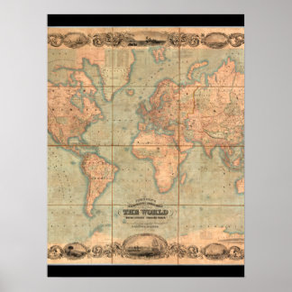 Póster Ancient World Map 4