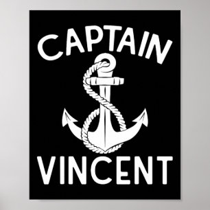 Póster Ancla de barco de yate del capitán Vincent Barco