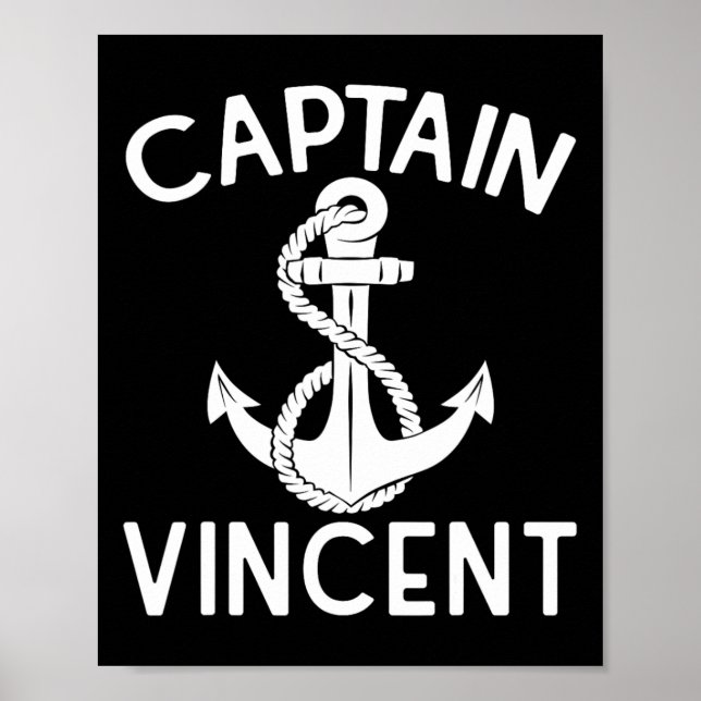 Póster Ancla de barco de yate del capitán Vincent Barco  (Frente)