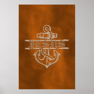 Póster Ancla de Barco y Rope está proclamando Jesús