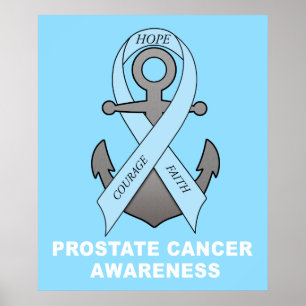 Póster Ancla del cáncer de próstata de la esperanza